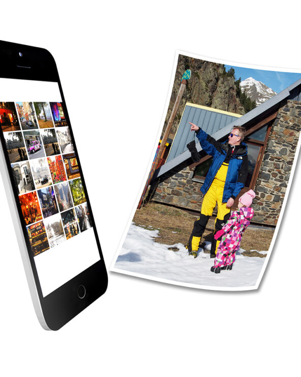 Puhelin ja siitä tehty kuva